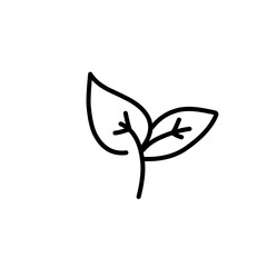 hand drawn leaf outline