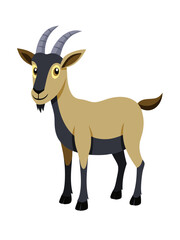 vector illustration of a goat