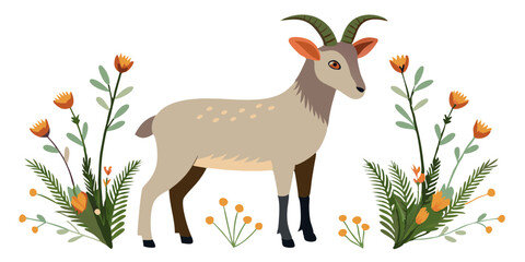 vector illustration of a deer