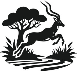 Antelope in the forest