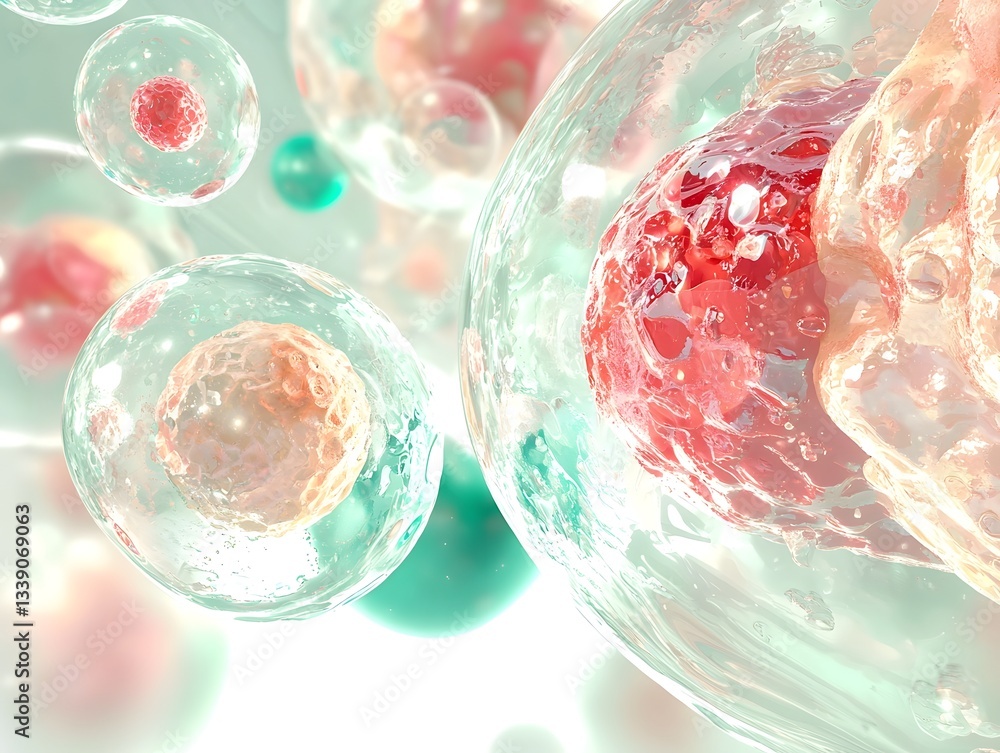 Poster ethereal bubbles of fragile introspection float in a soft gradient background symbolizing the delica