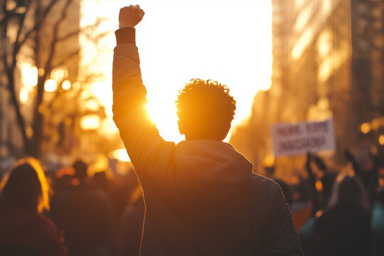 A group of people held protests and demonstrations to demand justice and convey their aspirations.