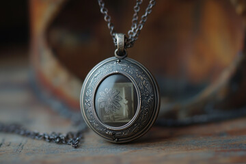 old antique necklace with pendant that exudes a mystical aura