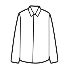 neat long sleeve shirt, black and white vector