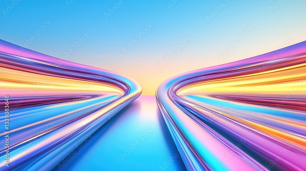Poster abstract swirling background vortex blue creating a tunnel effect