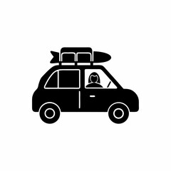 creative details Road Trip Car Icon vector illustration