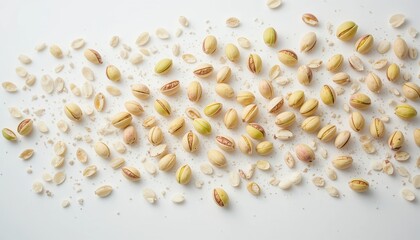 Obraz premium Pistachios a minimalist approach to healthy snacking