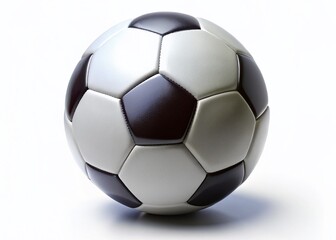 Fototapeta premium Classic Black and White Soccer Ball Isolated on White Background - Stock Photo