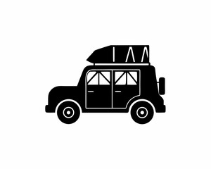 Fototapeta premium creative details Road Trip Car Icon vector illustration