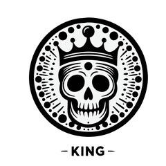 skull tattoo with crown