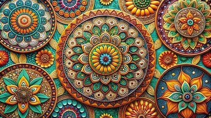 Bohemian Zentangle Background: Freeform Abstract Art,  Intricate Pattern Texture for Design