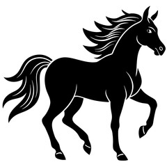 Obraz premium horse Silhouette vector icon on white background