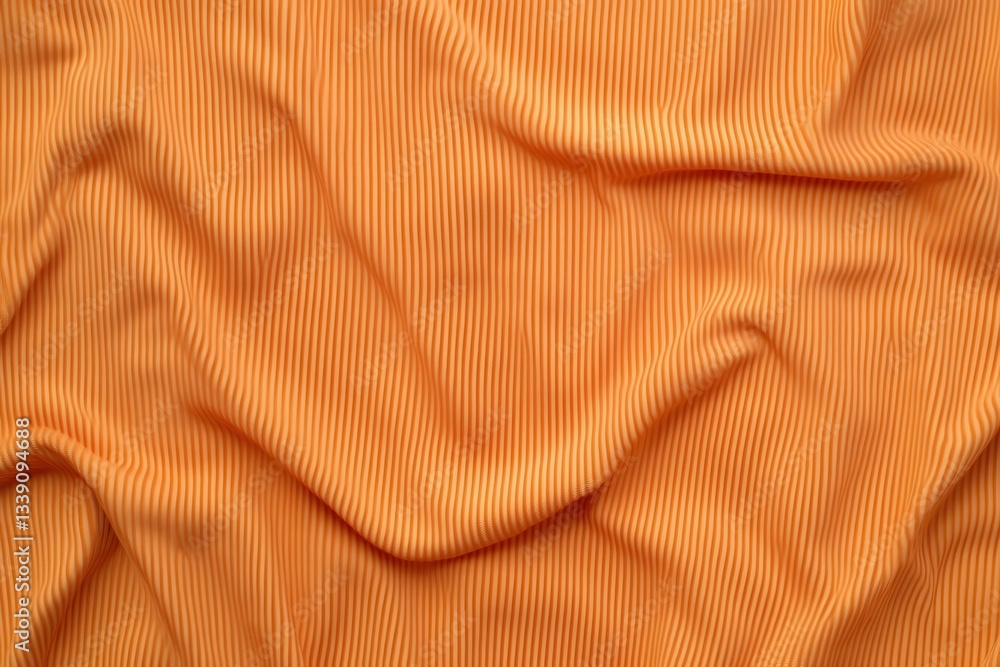 Aufkleber a close-up image of textured orange fabric, featuring subtle stripes and gentle folds, creating a wa