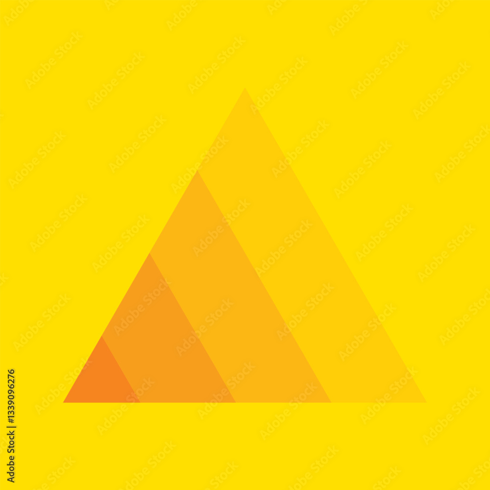 Aufkleber 3d gradient background. paper cut out triangle pattern in layers. triangle distort color hole. desig