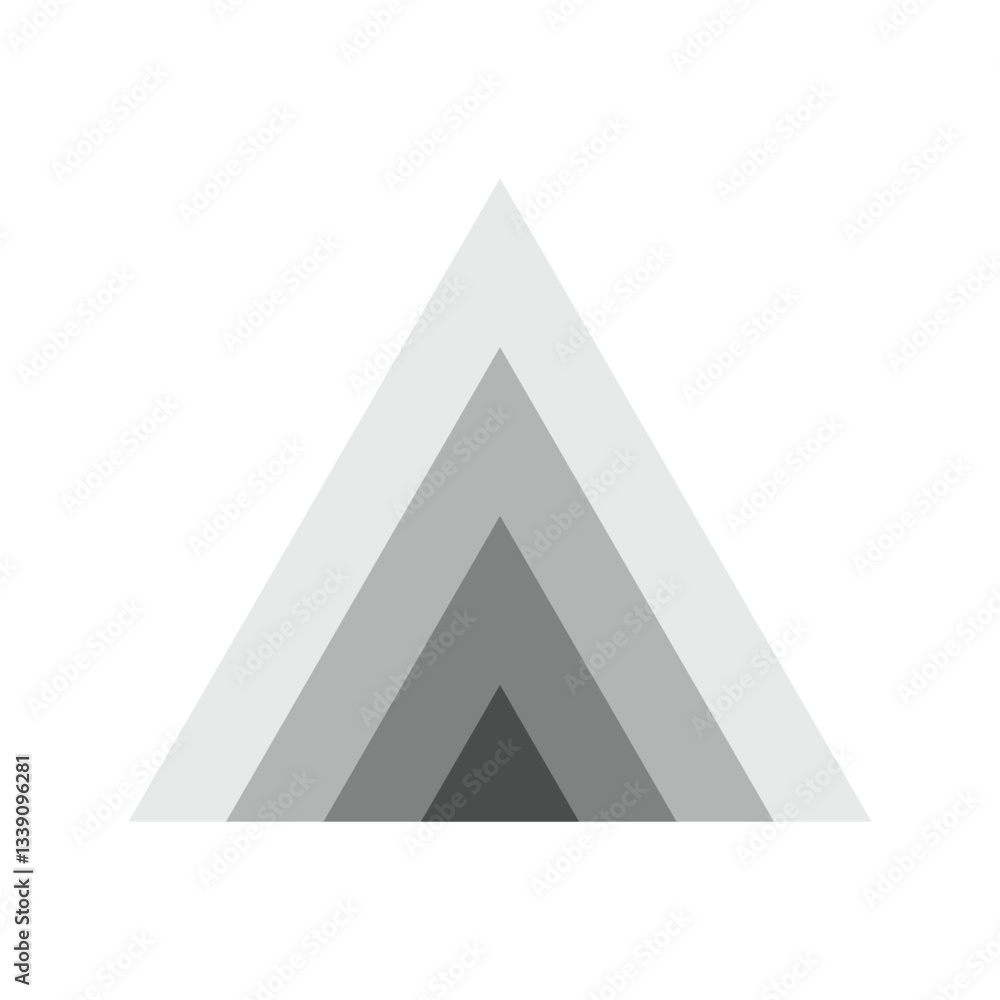 Aufkleber 3d gradient background. paper cut out triangle pattern in layers. triangle distort color hole. desig