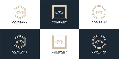 Pixel Art Animal Logo Variations: Beige and Dark Backgrounds