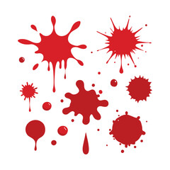 realistic blood splatters vector 