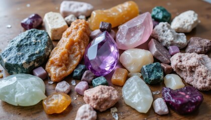 Crystals come in a wide variety of shapes, sizes, and colors, ranging from tiny, faceted gemstones to large, rough formations