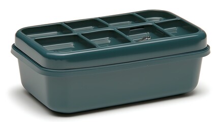 Versatile Green Container with Dividers for Organized Storage and Meal Prep Solutions