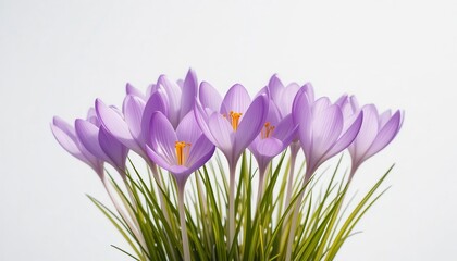 Fototapeta premium Blooming purple crocuses nature flower photography outdoor close-up spring beauty