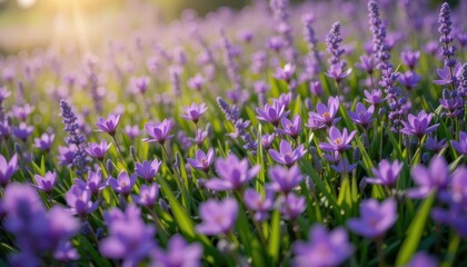 Obraz premium Lavender blooming fields nature floral photography outdoor close-up serenity