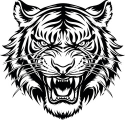 Tiger Vector Illustration | High-Quality Wild Animal Artwork