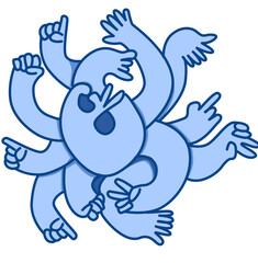 This is an illustration of some hands