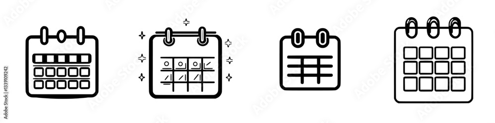 Poster calendar designs featuring various layouts and styles for efficient planning and organization