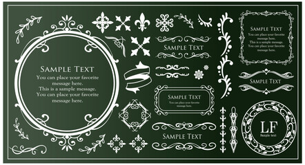 高級感のあるビンテージ調のフレームデザインセット