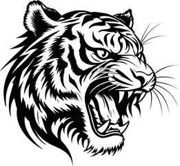 Tiger Vector Illustration | High-Quality Wild Animal Artwork