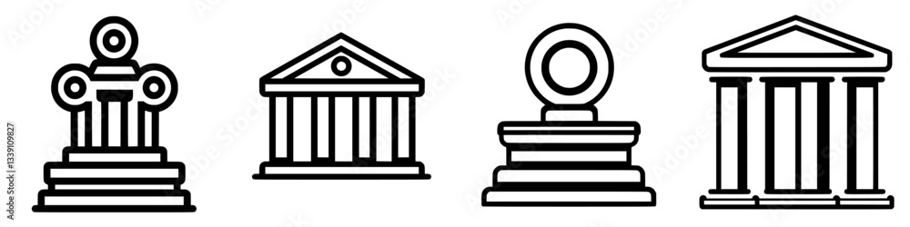 Poster exploring various architectural styles of classical columns found in historical structures