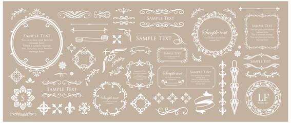 高級感のあるビンテージ調のフレームデザインセット