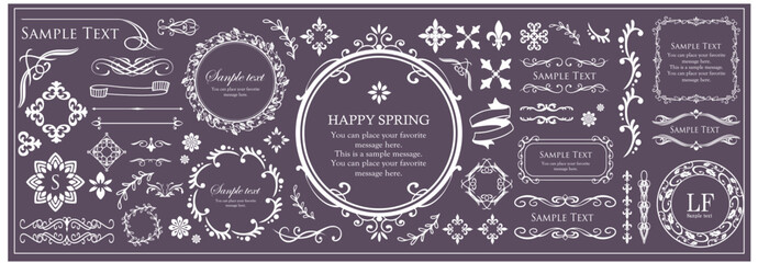 高級感のあるビンテージ調のフレームデザインセット