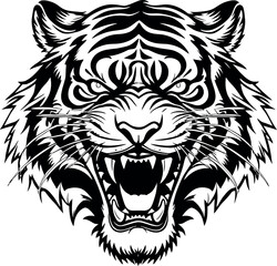 Tiger Vector Illustration | High-Quality Wild Animal Artwork