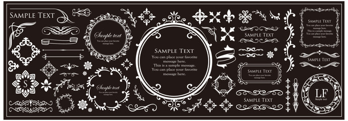 高級感のあるビンテージ調のフレームデザインセット