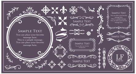 高級感のあるビンテージ調のフレームデザインセット