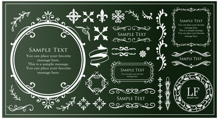 高級感のあるビンテージ調のフレームデザインセット