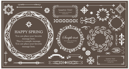 高級感のあるビンテージ調のフレームデザインセット