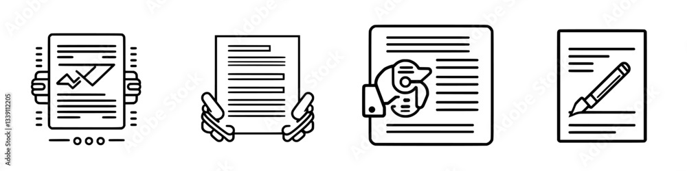 Aufkleber document review process involves analysis, feedback, revision, and final compilation of written repo