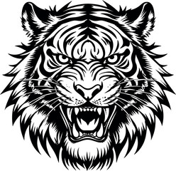 Tiger Vector Illustration | High-Quality Wild Animal Artwork