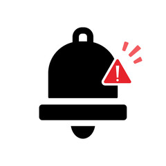 bell vector icon isolated on transparent background