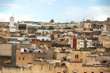 a view of the old Medina in Fes Morocco