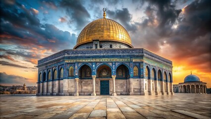Obraz premium Ancient Dome of the Rock, Jerusalem - Urban Exploration Photography