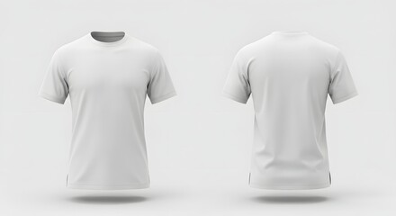 AI Generated - Blank shirt mock up template, isolated on white, plain white t-shirt mockup