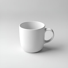 Obraz premium white cup on white background