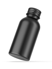 Blank Brushed Silver Aluminum Bottle Packaging 3d Illustration.