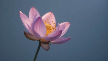 Obraz premium Lotus blossom close-up tranquil water nature photography calm environment soft focus