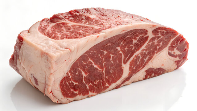 A chunk of halal beef meat. Halal beef meat with lot of marbling.