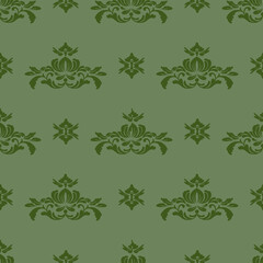 Set of Damask. Colorful. Vector and seamless. 