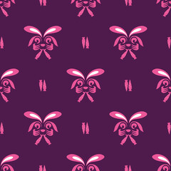 Set of Damask. Colorful. Vector and seamless. 